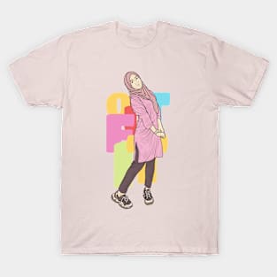 Beautiful Girl In PInk Outfit T-Shirt